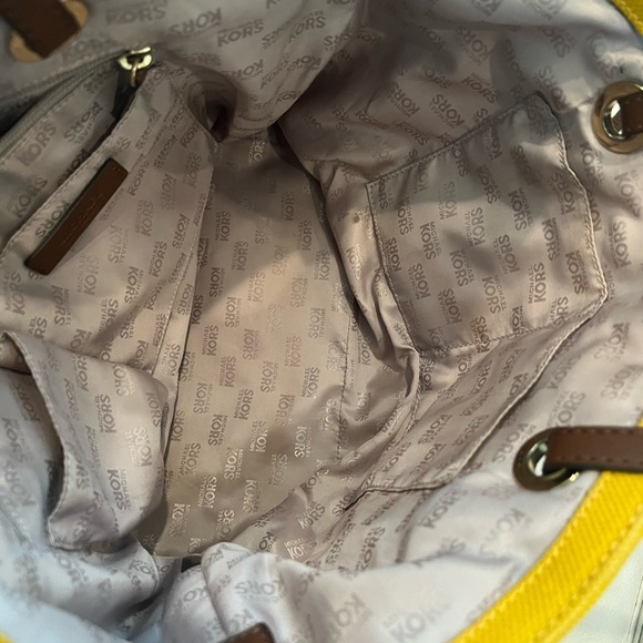 Michael Kors Yellow Saffiano Tote Shoulder Bag - Picture 10 of 16